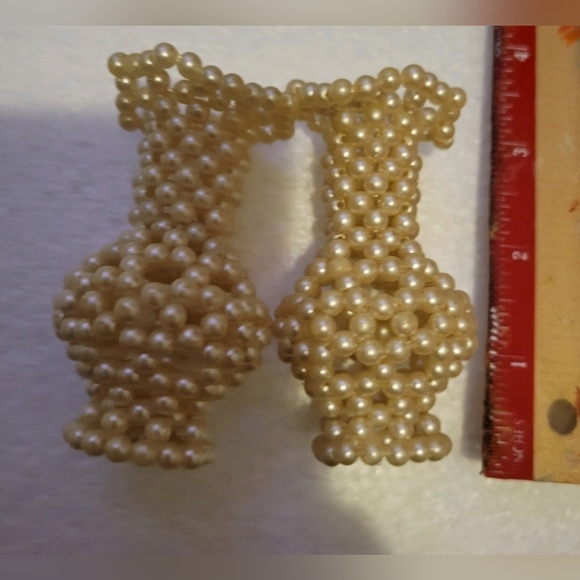 1970's 2 Beaded Flower Vase size Small - Picture 2 of 4